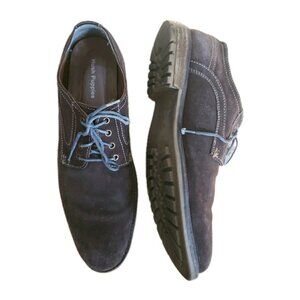 Hush Puppies Shoes Oxford Mens 12 M Brown Suede Lace Up Academia Comfort Work